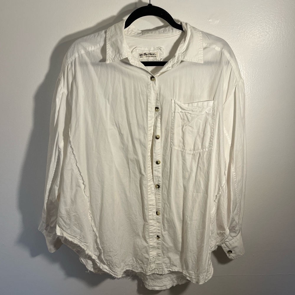 Free People oversized button up